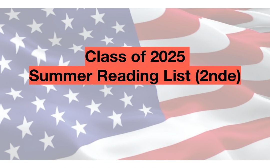 Class of 2025 – Summer Reading List (2de)