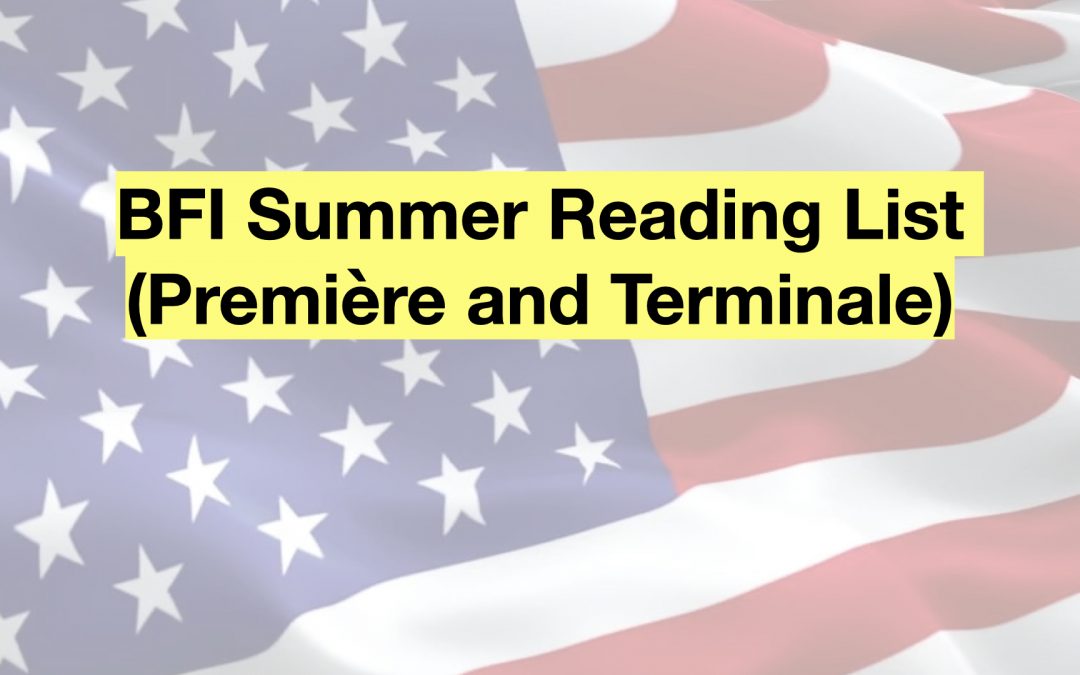 American Section Summer Reading List (Première & Terminale)