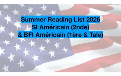 American Section Summer Reading List 2026-2027